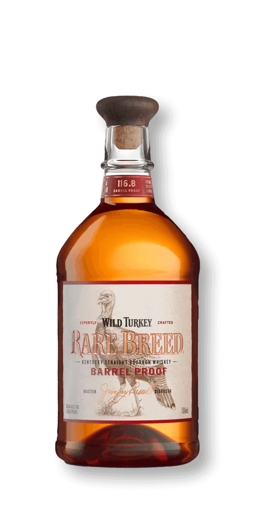 Rare Breed barrel proof bourbon whiskey Wild Turkey